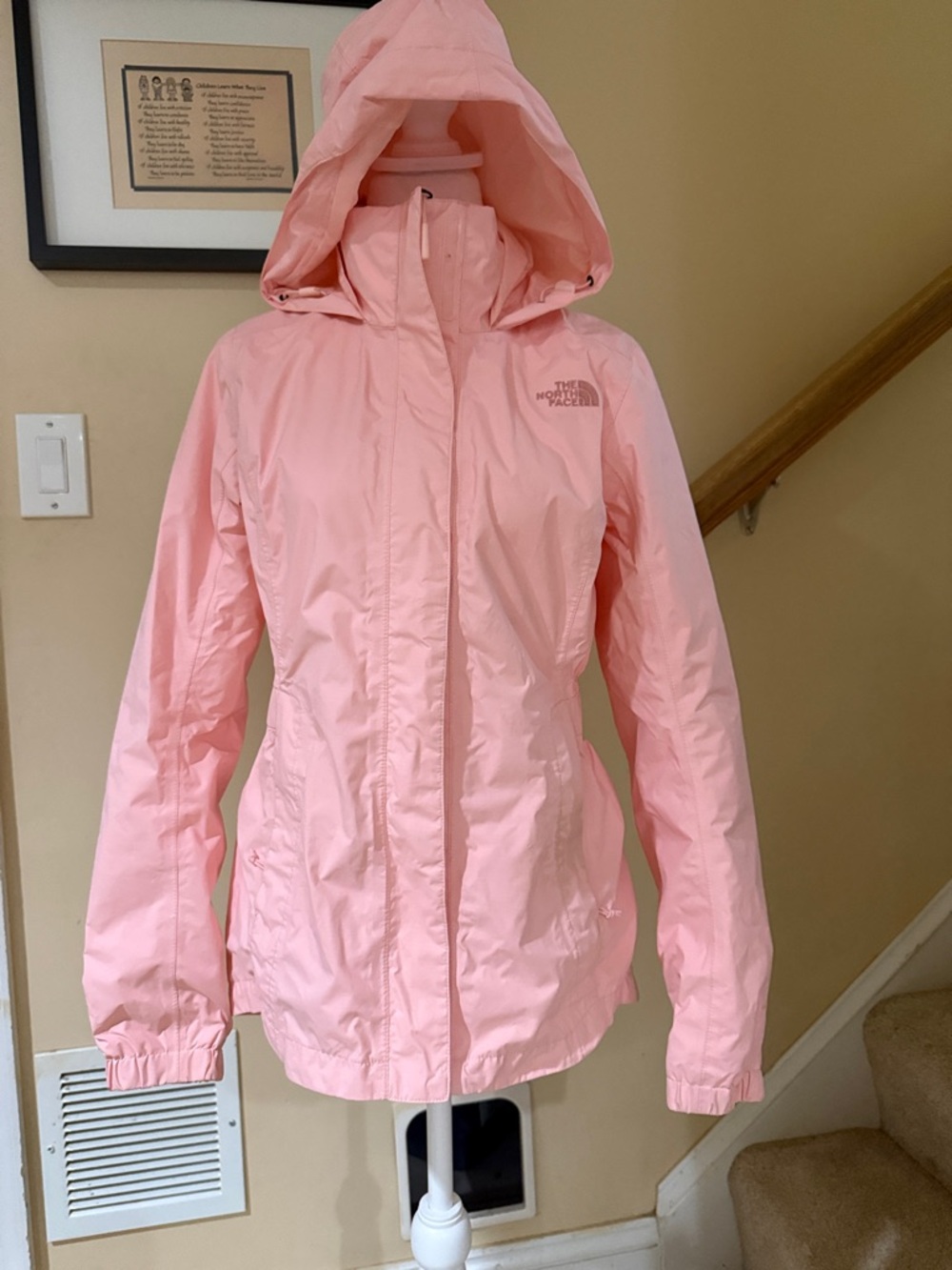 The North Face Pink Packable Hooded Shell Jacket - Picture 6 of 8